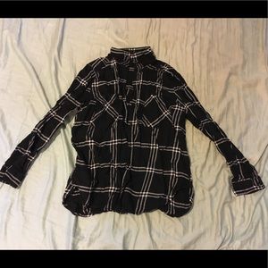 Black and white plaid flannel